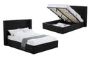 Hilton Black Velvet Gas Lift Bed - King-1