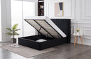 Hilton Black Velvet Gas Lift Bed - Queen-2