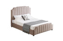 Santosa Champagne Velvet Bed - Queen-1