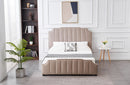 Santosa Champagne Velvet Bed - Queen-2