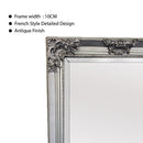 Deluxe French Provincial Ornate Mirror - Silver - X large 210cm x 110cm-3