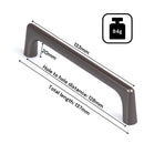 Black Zinc Kitchen Cabinet Handles Drawer Bar Handle Pull 128mm-4