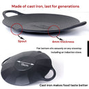 Cast Iron 36cm Korean Japanese BBQ Barbecue Grill Pan Plate Round Griddle Plate Indoor outdoor-4