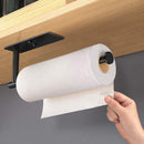 Kitchen Paper Holder Under Cabinet Wall Mount Adhesive Paper Towel Holder Rectangle Black-2