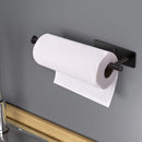 Kitchen Paper Holder Under Cabinet Wall Mount Adhesive Paper Towel Holder Rectangle Black-7