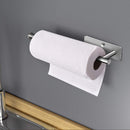 Kitchen Paper Holder Under Cabinet Wall Mount Adhesive Paper Towel Holder Rectangle Silver-6