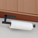 Kitchen Paper Holder Under Cabinet Wall Mount Adhesive Paper Towel Holder  Black-3