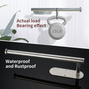 Kitchen Paper Holder Under Cabinet Wall Mount Adhesive Paper Towel Holder  Silver-6