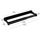 Kitchen Paper Holder Under Cabinet Screw Wall Mount Adhesive Paper Towel Holder Rectangle Black-3