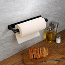 Kitchen Paper Holder Under Cabinet Screw Wall Mount Adhesive Paper Towel Holder Rectangle Black-6