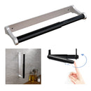 Kitchen Paper Holder Under Cabinet Screw Wall Mount Adhesive Paper Towel Holder Rectangle Silver-3