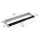 Kitchen Paper Holder Under Cabinet Screw Wall Mount Adhesive Paper Towel Holder Rectangle Silver-4