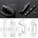 Sliding Patio Door Handle Set Mortise Lock Suitable for Sliding Glass Patio Door Black-2