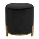 Interior Ave - Apollo Velvet Ottoman - Black-1