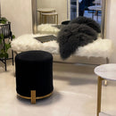 Interior Ave - Apollo Velvet Ottoman - Black-3