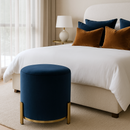 Interior Ave - Apollo Velvet Ottoman - Blue-1
