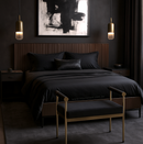 Interior Ave - Cuba Velvet Vanity Stool - Black-1