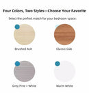 2x bedside table set wooden drawers lockable storage bedroom furniture-9