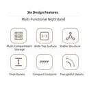 2x bedside table pair lockable drawer curved sides modern design bedroom-3