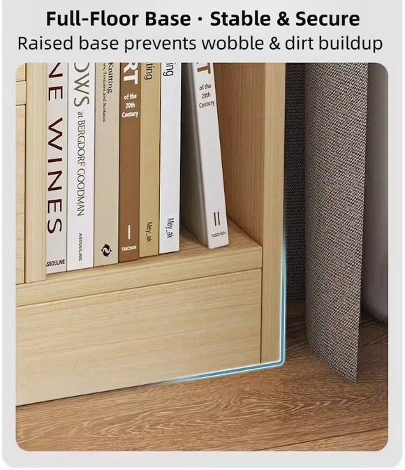 2x bedside table pair lockable drawer curved sides modern design bedroom