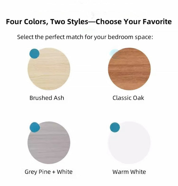 2x bedside table pair lockable drawer curved sides modern design bedroom