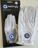 Awezingly Premium Quality Cabretta Leather Golf Glove for Men - White (M)-1