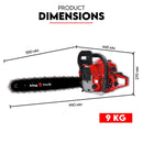 Commercial Petrol Chainsaw 22" Bar Tree Pruning Top Handle Chain Saw-8