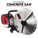 Petrol Demolition Saw 75CC Concrete Cut Off Wet Demo Road Cutter Brick 350MM-1