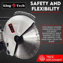 Petrol Demolition Saw 75CC Concrete Cut Off Wet Demo Road Cutter Brick 350MM-6