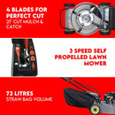 LAWN MOWER SELF PROPELLED 21" WITH A 5.5HP HONDA ENGINE ALLOY BODY MULCHING-5