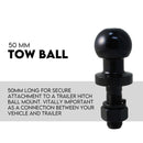Adjustable Tow Bar Hitch Black Towbar Ball-5