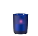 10 Pack Blue Frosted Glass Votive Tealight Candle Holders House Party Centerpiece Xmas Wedding Decor Glass Candlestick Party Decorations Bridal Baby Shower Event-1