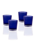 20 Pack Blue Frosted Glass Votive Tealight Candle Holders House Party Centerpiece Xmas Wedding Decor Glass Candlestick Party Decorations Bridal Baby Shower Event-4