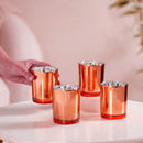 40 Pack Copper Votive Tealight Candle Holders Valentines Day Mercury  Wedding Decor Glass Candlestick Party Decorations Bridal Baby Shower Event-2