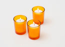 10 Pack Orange Glass Votive Tealight Candle Holders House Party Centerpiece Xmas Wedding Decor Glass Candlestick Party Decorations Bridal Baby Shower Event-5