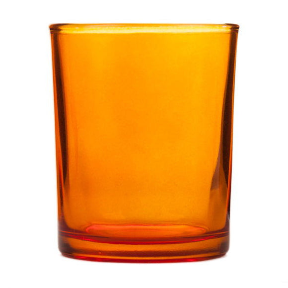 10 Pack Orange Glass Votive Tealight Candle Holders House Party Centerpiece Xmas Wedding Decor Glass Candlestick Party Decorations Bridal Baby Shower Event