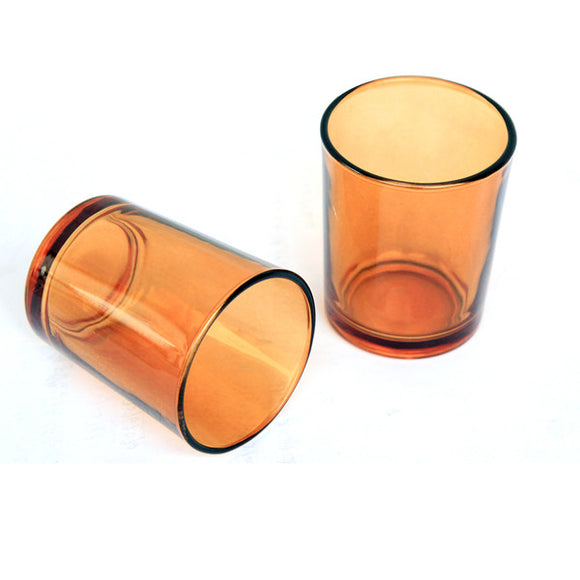 40 Pack Orange Glass Votive Tealight Candle Holders House Party Centerpiece Xmas Wedding Decor Glass Candlestick Party Decorations Bridal Baby Shower Event