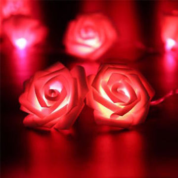 Red Rose battery string fairy light - party night light wedding decoration - 0