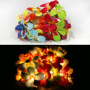 1 Set of 20 LED Tropical Bright Colous Frangipani Flower Battery String Lights Christmas Gift Home Wedding Party Decoration Outdoor Table Centrepiece-4