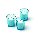40 Pack Turquoise Glass Votive Tealight Candle Holders House Party Centerpiece Xmas Wedding Decor Glass Candlestick Party Decorations Bridal Baby Shower Event-4