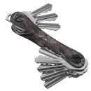 KeySmart Orginal - Compact Key Holder and Keychain Organiser (Up to 8 Keys) - Red Forged Carbon-1