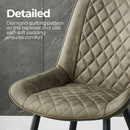 Tyler Fabric Chair (Set of 2) - Olive Green-5