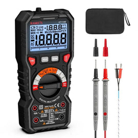 KAIWEETS HT118E Digital Multimeter TRMS 20000 Counts with Higher Resolution Auto-Ranging Voltmeter Accurately Measures Voltage Current Resistance Diodes Continuity Duty-Cycle Capacitance Temperature HT118E