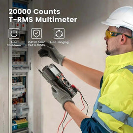 KAIWEETS HT118E Digital Multimeter TRMS 20000 Counts with Higher Resolution Auto-Ranging Voltmeter Accurately Measures Voltage Current Resistance Diodes Continuity Duty-Cycle Capacitance Temperature HT118E - 0