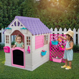 Lifespan Kids Garden Playhouse with Pink Fence - 0