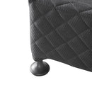 Mattress Base Ensemble Queen Size Solid Wooden Slat in Charcoal with Removable Cover-3