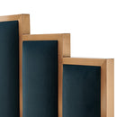 Austin Bed Frame Polyester Turquoise Fabric Padded Upholstery High Quality Slats Polished Stainless Steel Feet-5