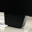 Camelia King Single Size Bed Frame Pink Velvet Upholstery High Headboard Quality Slats Metal Structure-6