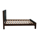 Bed Frame King Size in Solid Wood Veneered Acacia Bedroom Timber Slat in Chocolate-4