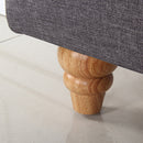 Bed Head King Size French Provincial Headboard Upholsterd Fabric Charcoal-3